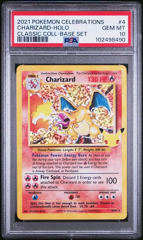 2021 POKEMON CELEBRATIONS CLASSIC COLLECTION #4 CHARIZARD-HOLO PSA 10: Condition: Graded - PSA 10: Professionally graded ,Graded: Yes,Set: 2021 POKEMON CELEBRATIONS CLASSIC COLLECTION,Game: PokÃƒÂ©mon TCG,Character: CHARIZARD-HOLO,Card Name: CHARIZARD