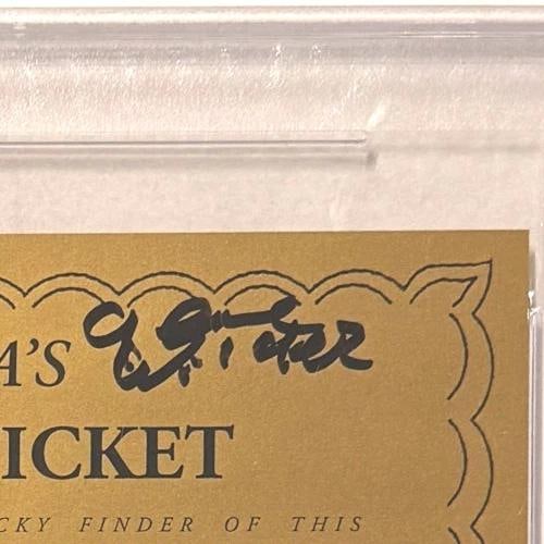 Gene Wilder Signed Willy Wonka's Golden Ticket PSA DNA Graded GEM MT 10 - 2
