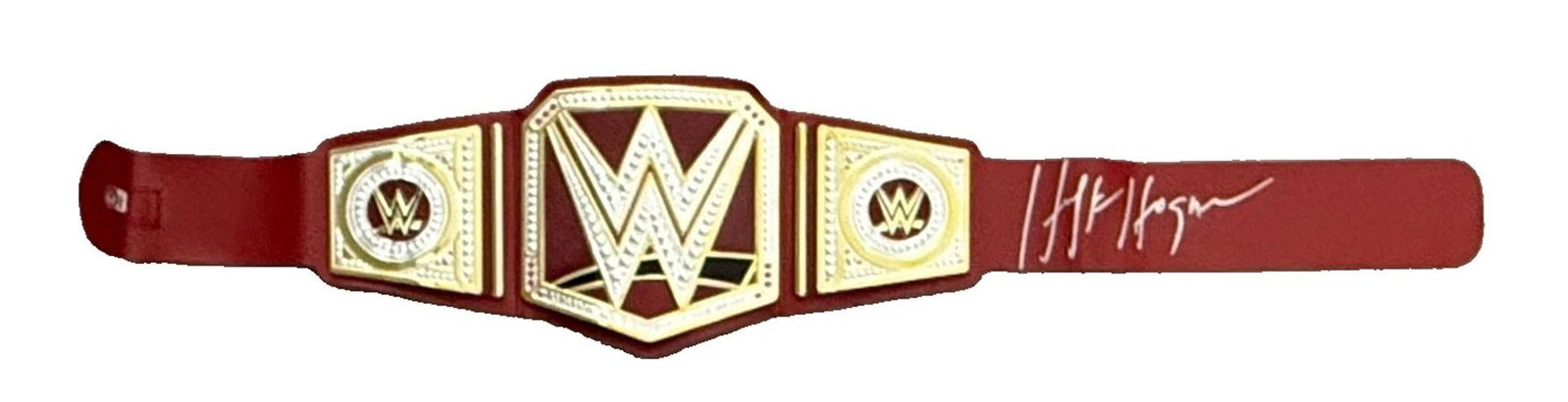 Hulk Hogan Signed Universal Champion Toy Belt WWE WWF Beckett Witnessed 7oz: Sport: Wrestling,League: WWE,Player: Hulk Hogan,Signed: Yes,Autograph Authentication: Beckett Authentication Services (BAS),Product: Toy Belt,Country of Origin: United States