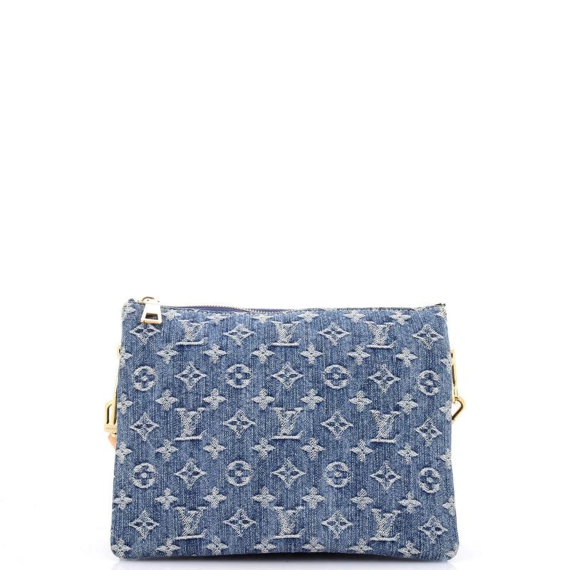 Louis Vuitton Coussin Bag Monogram Denim PM: Condition: Pre-owned - Good,Brand: Louis Vuitton,Exterior Material: Denim,Style: Cross Body Bags,Exterior Color: Blue,Department: Women,Size: Pm,Accessories: With Strap Condition: Good. Exterior: