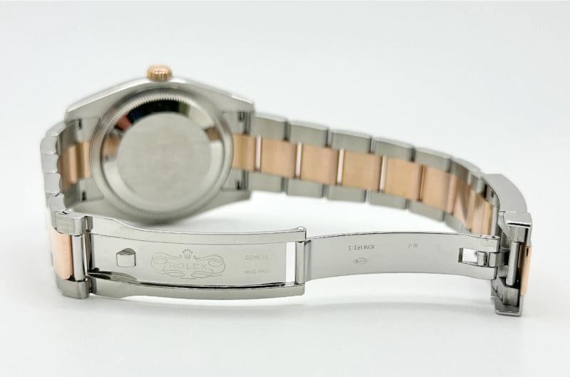 Rolex Datejust 116201 36mm Pink Roman Dial 18k Rose Gold Stainless Steel - 8