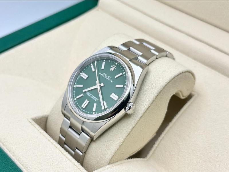 Rolex Oyster Perpetual 124300 41mm Green Dial Stainless Steel Box Papers - 4