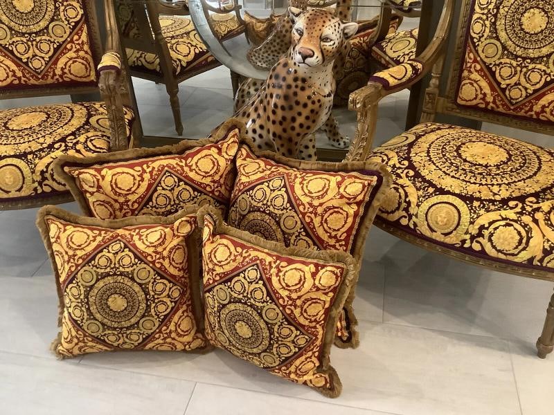 ATELIER VERSACE CUSTOM MADE SET OF 4 PILLOWS 2-SZ18Ã¢â‚¬Â18 - 12