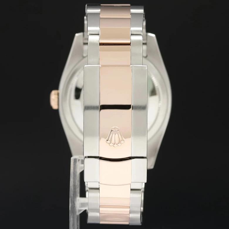 2004 Rolex DateJust 36mm Turn-O-Graph 116261 Rose Gold Two Tone Steel White Dial - 5