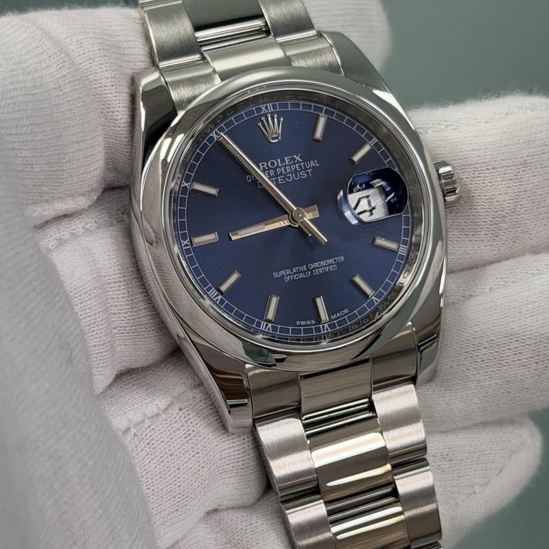 Rolex Datejust 116200 36mm Blue Dial Stainless Steel Box Paper - 4