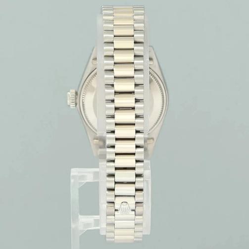 PAPERS Ladies Rolex DateJust Silver Sigma President 26mm 6917 White Gold Watch - 5
