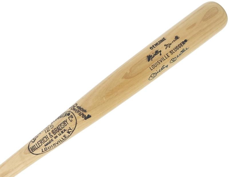 Mickey Mantle Signed Blonde L Slugger Game Model Baseball Bat Yankees JSA (1 of 9)