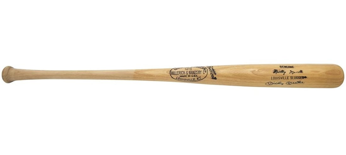 Mickey Mantle Signed Blonde L Slugger Game Model Baseball Bat Yankees JSA - 7