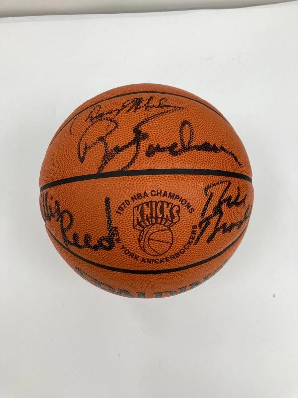 1969 - 1970 New York Knicks NBA Champs Team Signed Basketball JSA COA - 3