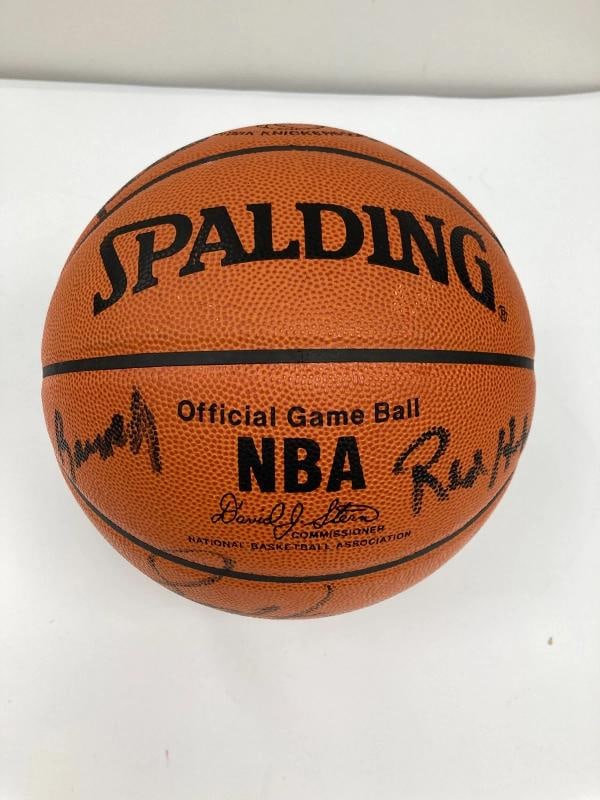 1969 - 1970 New York Knicks NBA Champs Team Signed Basketball JSA COA - 6