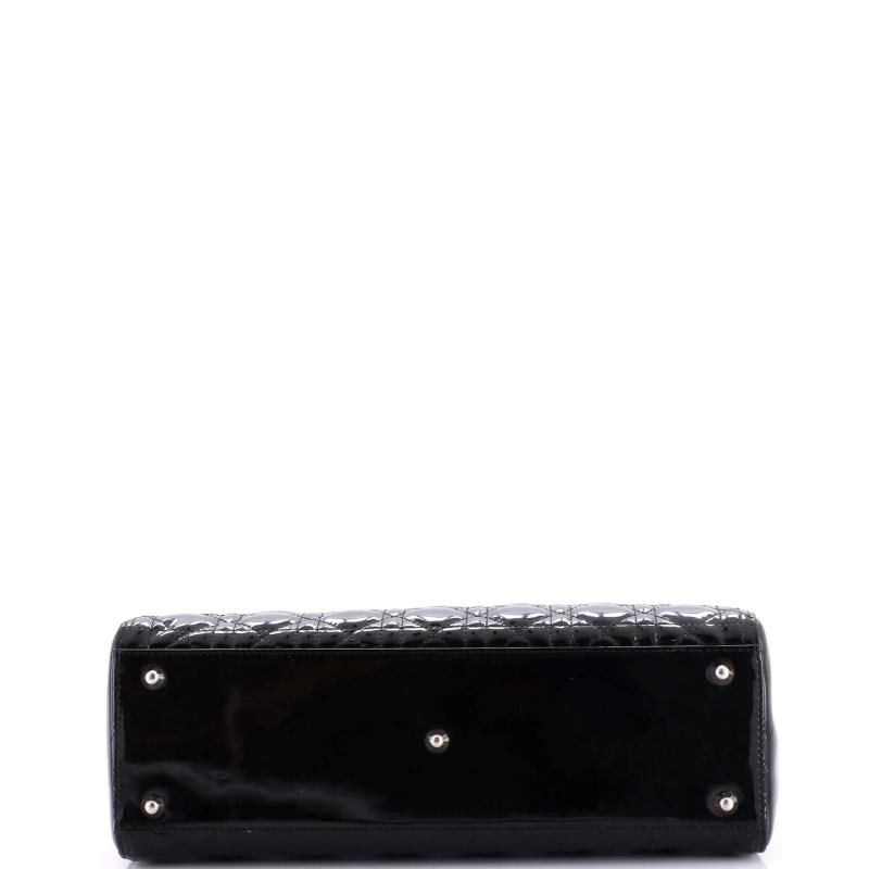 Christian Dior Lady Dior Bag Cannage Quilt Patent Large - 4