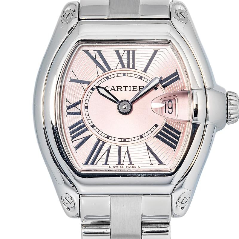 Cartier Roadster W62016V3 Stainless Steel PINK Dial Quartz Ladies Watch 30mm - 2