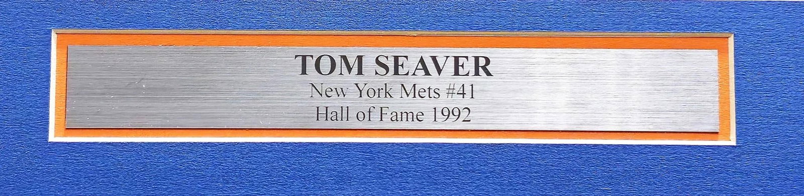 Mets Tom Seaver Signed Framed White Pinstripes Jersey "The Franchise" JSA - 4