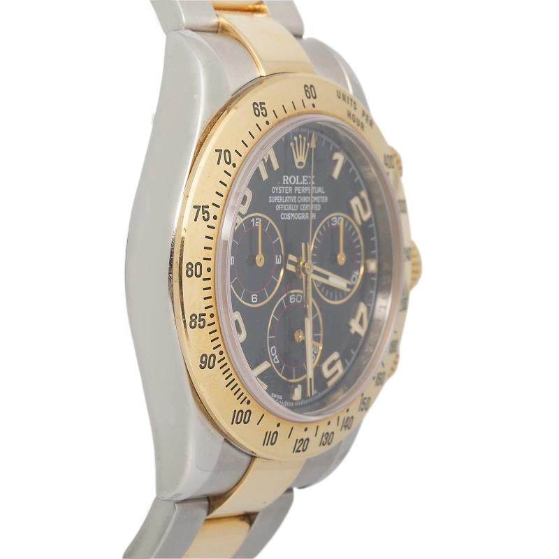Rolex Daytona 116523 Oyster Two Tone YG Scrambled Blue Racing Dial Auto Men 40mm - 4