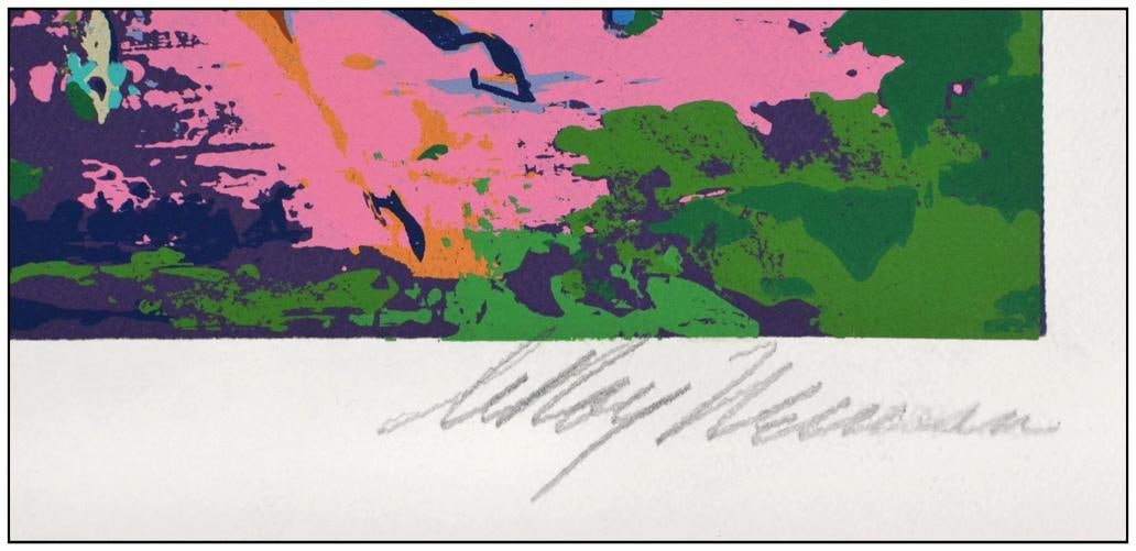 LeRoy Neiman Rare Color Serigraph The Race Signed Framed Horse Jockey Artwork - 6