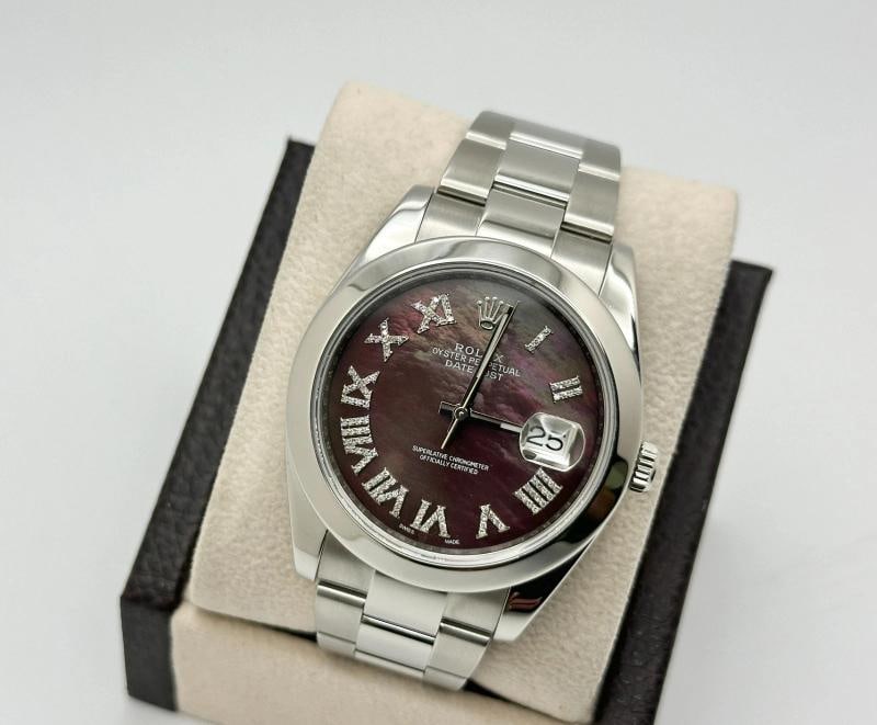 Rolex Datejust 41 126300 Tahitian MOP Roman Diamond Dial Stainless Steel - 5