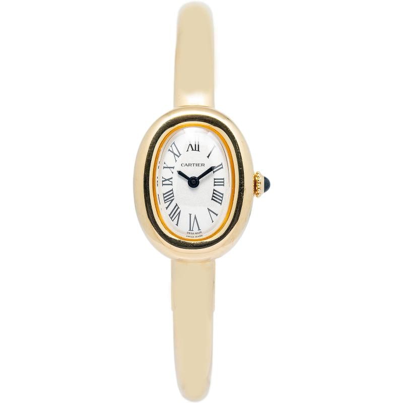 Cartier Baignoire 4596 WGBA0050 Complete Size 17 18k YG Silver Dial Quartz 18mm: Condition: Pre-owned - Good: This item has been gently used but is in good condition. It might have a few signs of wear, like light scratches or tarnishing.. ,Brand: Cartier,Type: