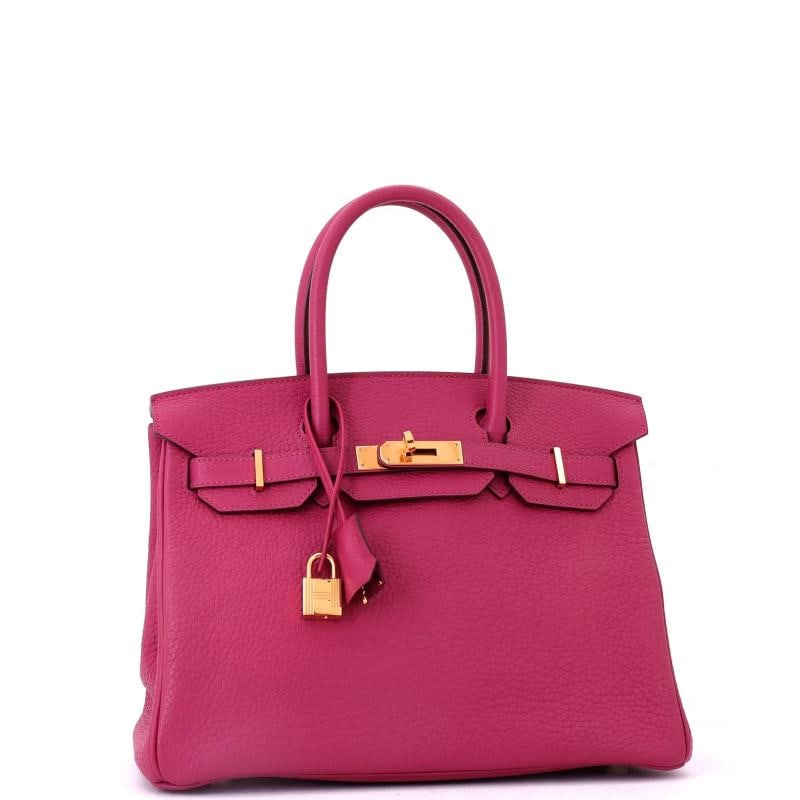 Hermes Birkin Handbag Pink Fjord with Gold Hardware 30 - 2