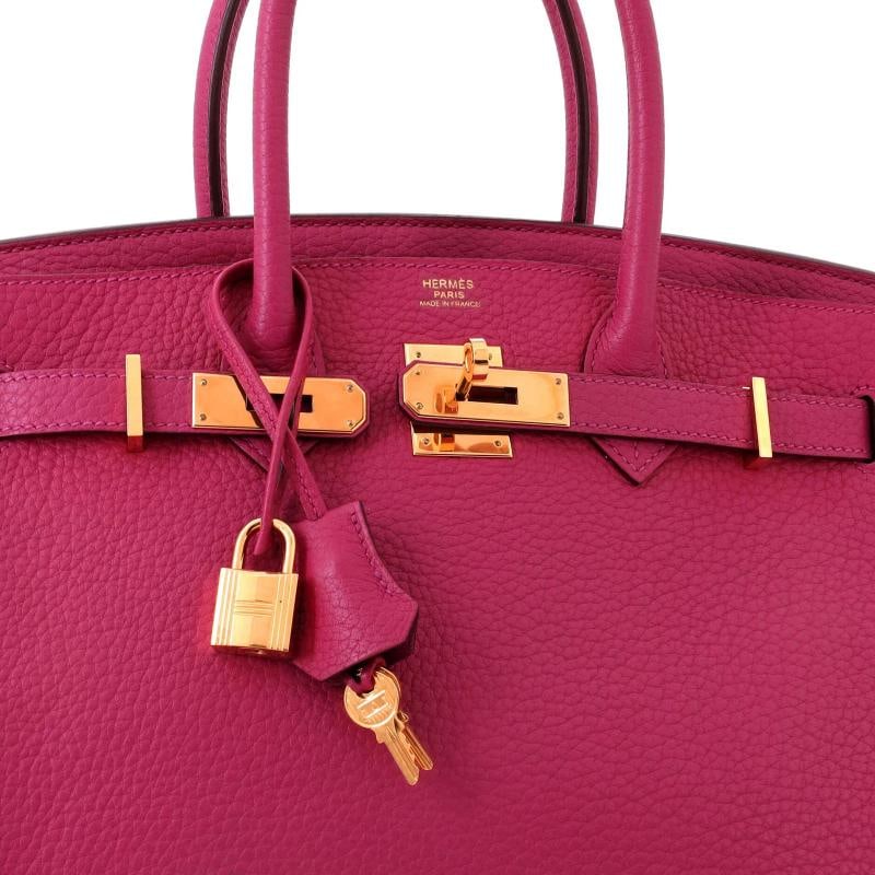 Hermes Birkin Handbag Pink Fjord with Gold Hardware 30 - 6