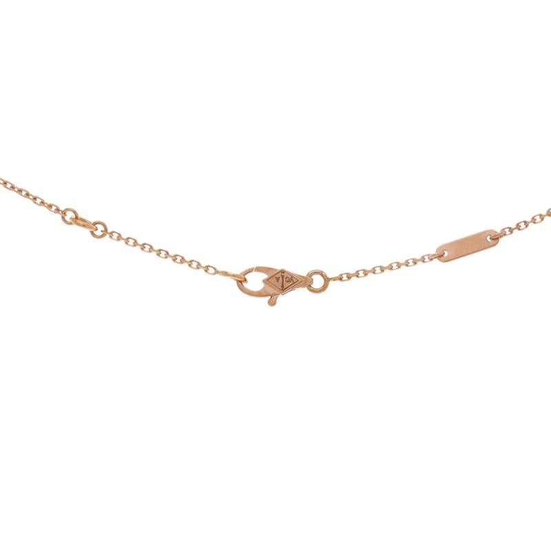 Van Cleef & Arpels Sweet Alhambra Heart Pendant Necklace 18K Rose Gold - 3