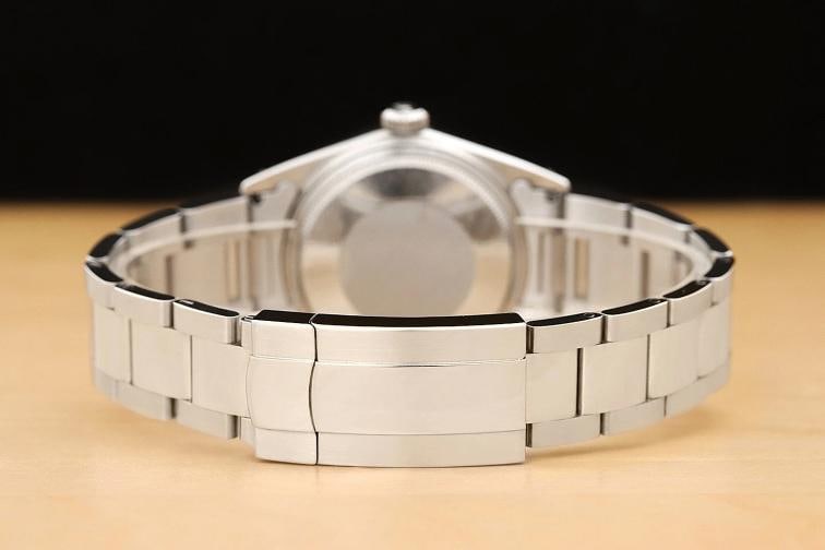 ROLEX MENS DATEJUST 16014 BLUE DIAL 18K WHITE GOLD BEZEL STAINLESS STEEL WATCH - 6