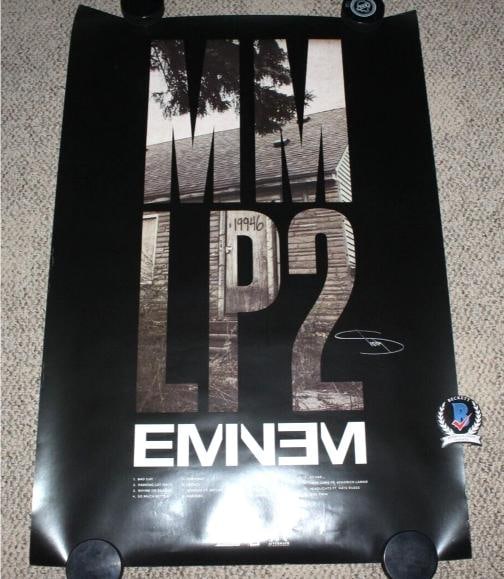 EMINEM SIGNED MM LP 2 24x36 POSTER MARSHALL MATHERS ALBUM SHADY BECKETT COA - 5