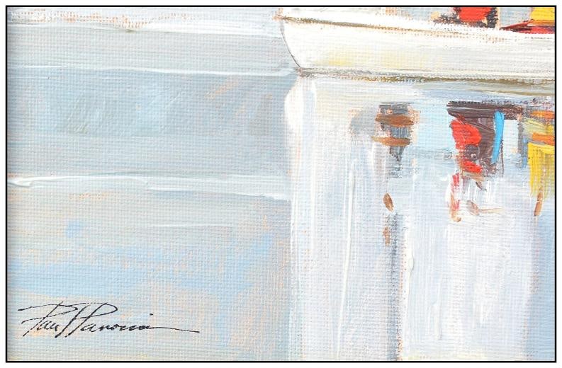 Paul Panossian Original Painting On Canvas Board Seascape Nautical Signed Art - 3
