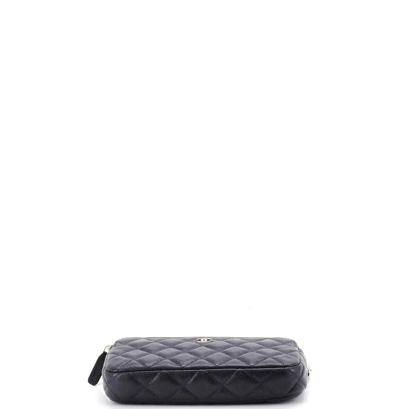 Chanel Double Zip Clutch with Chain Quilted Iridescent Caviar - 4