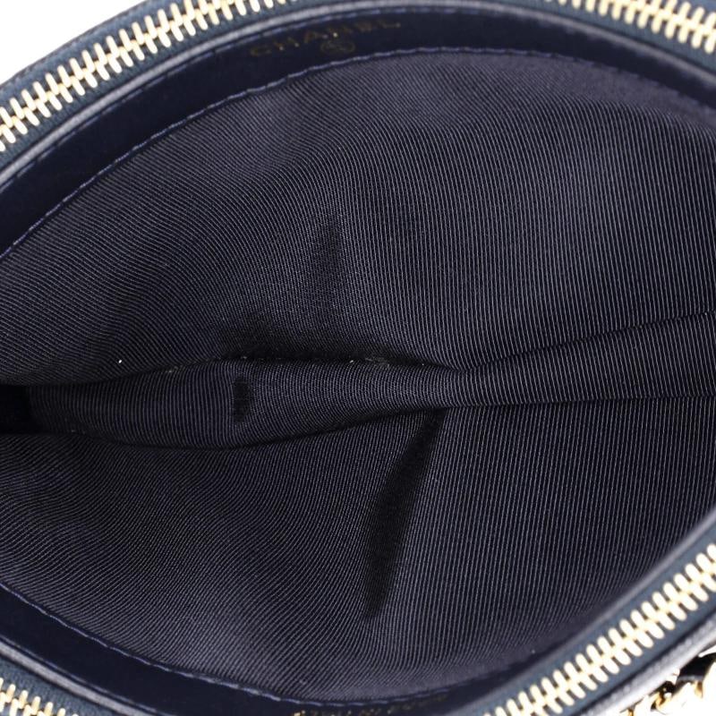 Chanel Double Zip Clutch with Chain Quilted Iridescent Caviar - 5