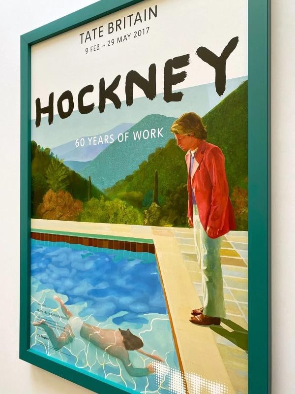 DAVID HOCKNEY RARE LITHOGRAPH PRINT TATE MUSEUM FRAMED POP ART EXHBTN POSTER - 10