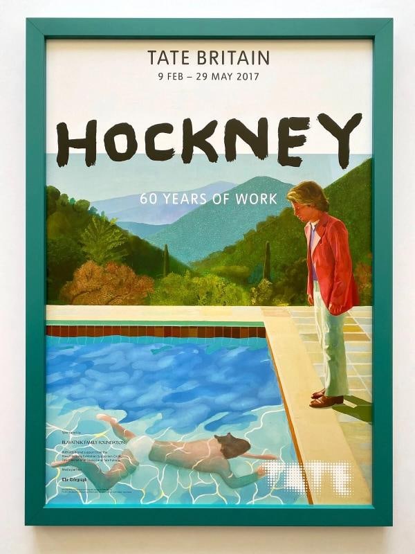 DAVID HOCKNEY RARE LITHOGRAPH PRINT TATE MUSEUM FRAMED POP ART EXHBTN POSTER - 12