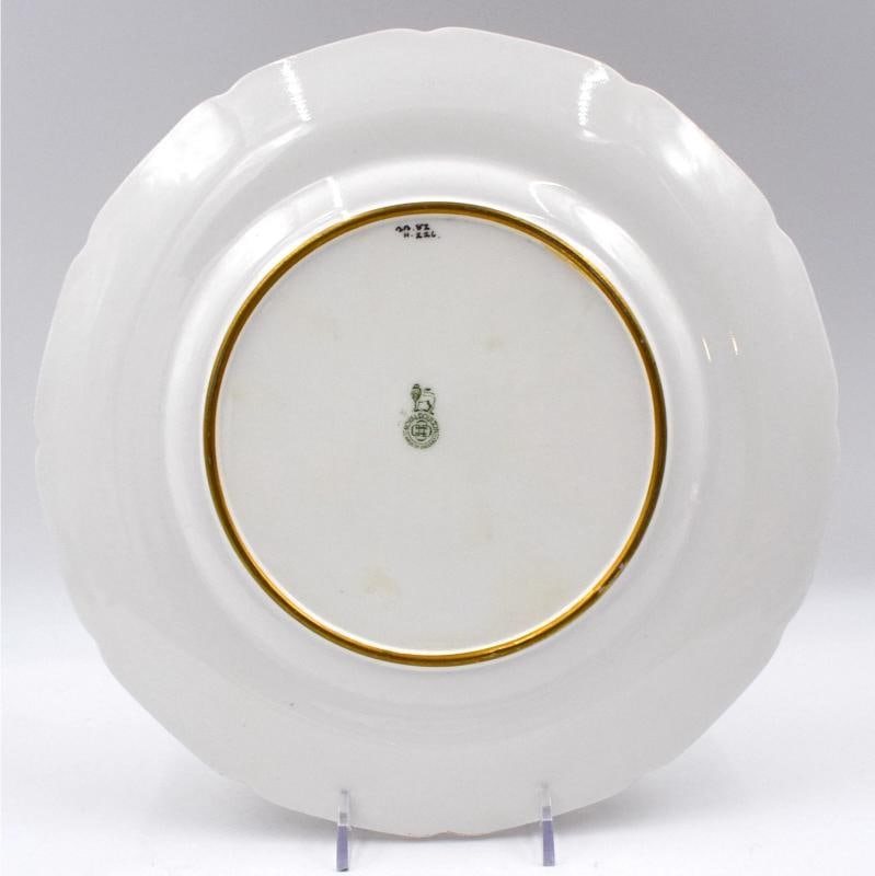 12 Royal Doulton Raised Gold Gilt & Cobalt Blue Fancy Dinner Plates, Circa 1920 - 8