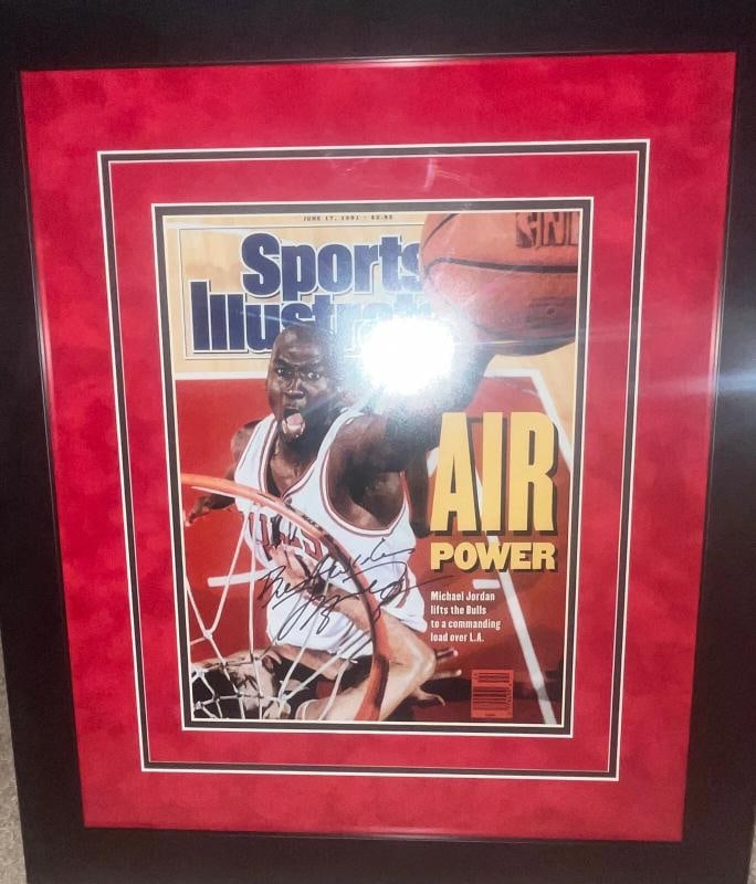 Michael Jordan signed Framed Photo JSA LOA Bulls Basketball Inscribed Auto - 3