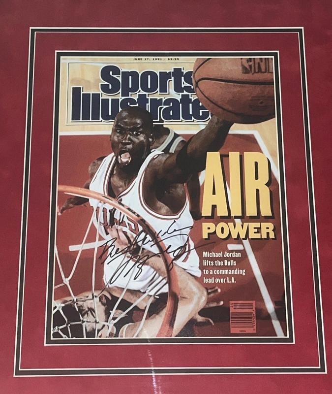 Michael Jordan signed Framed Photo JSA LOA Bulls Basketball Inscribed Auto - 8