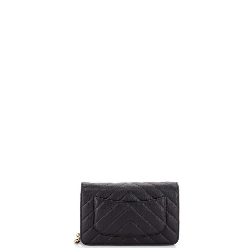 Chanel Ancient Greek Charm Wallet on Chain Chevron Caviar - 3