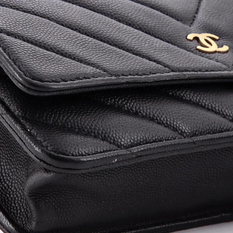Chanel Ancient Greek Charm Wallet on Chain Chevron Caviar - 6
