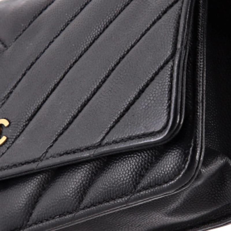 Chanel Ancient Greek Charm Wallet on Chain Chevron Caviar - 7