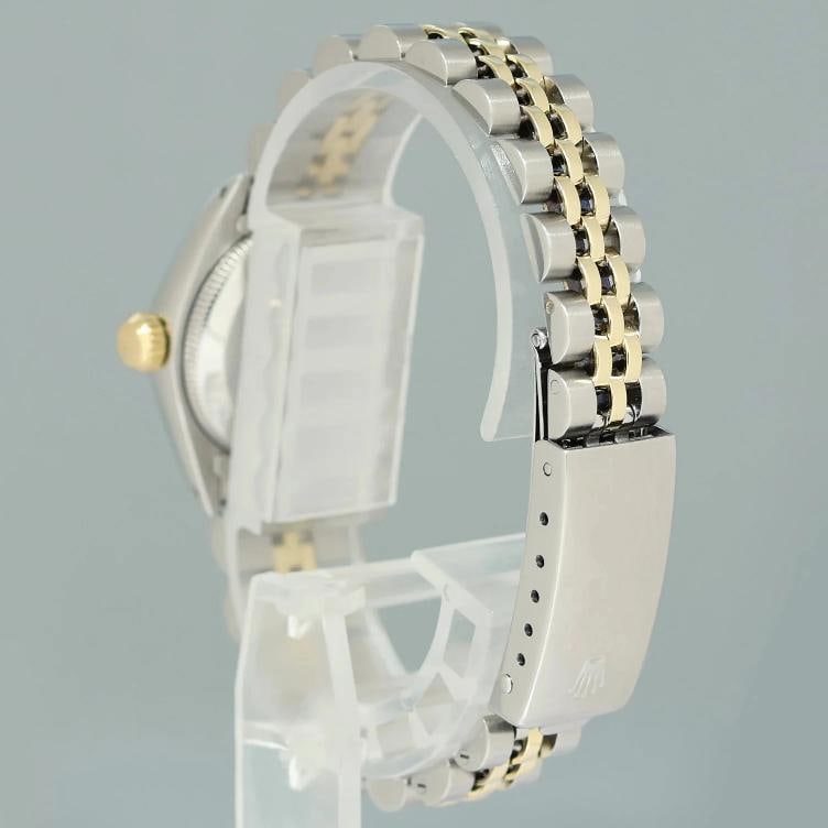 Ladies Rolex 6719 Jubilee Oyster Perpetual 24mm Two Tone Gold Silver Dial Watch - 5