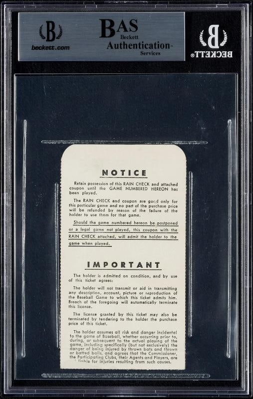 Willie Mays & Willie Mccovey Signed 1962 World Series Game 7 Ticket BGS Beckett - 2