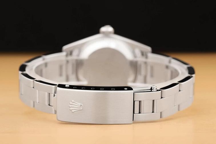 ROLEX OYSTER PERPETUAL 76030 SALMON ARABIC DIAL 24MM STEEL OYSTER WATCH - 6