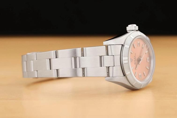 ROLEX OYSTER PERPETUAL 76030 SALMON ARABIC DIAL 24MM STEEL OYSTER WATCH - 7