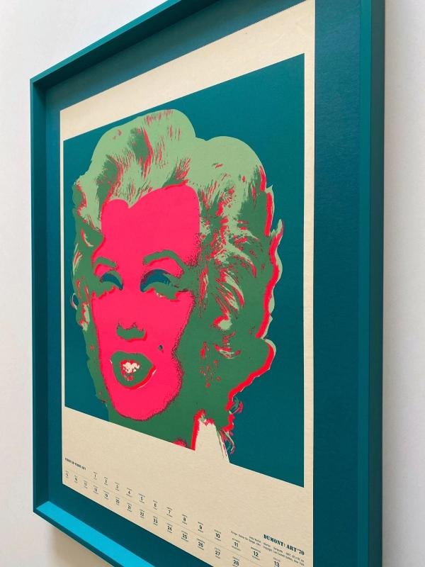 ANDY WARHOL RARE 1970 MCM POP ART FRAMED SERIGRAPH CALENDAR PRINT "MARILYN" 1967 - 14