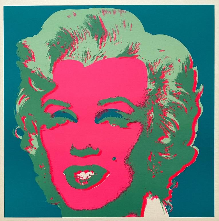 ANDY WARHOL RARE 1970 MCM POP ART FRAMED SERIGRAPH CALENDAR PRINT "MARILYN" 1967 - 7