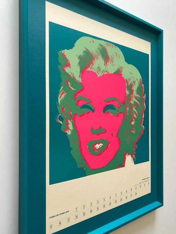 ANDY WARHOL RARE 1970 MCM POP ART FRAMED SERIGRAPH CALENDAR PRINT "MARILYN" 1967 - 8