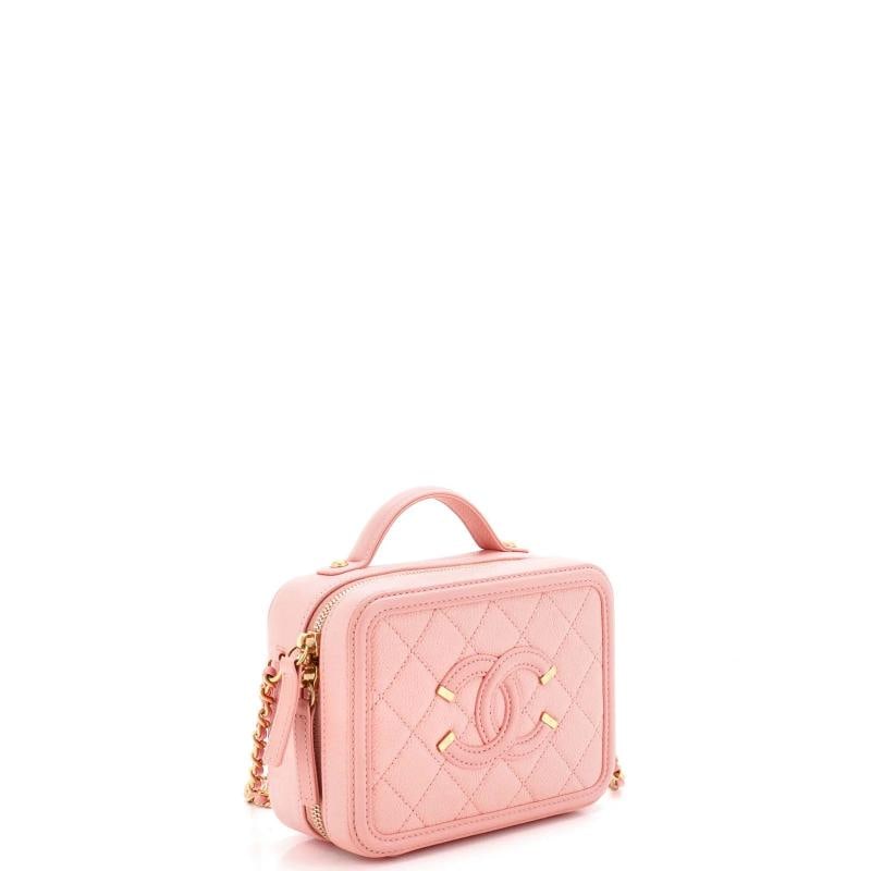 Chanel Filigree Vanity Case Quilted Caviar Small - 2