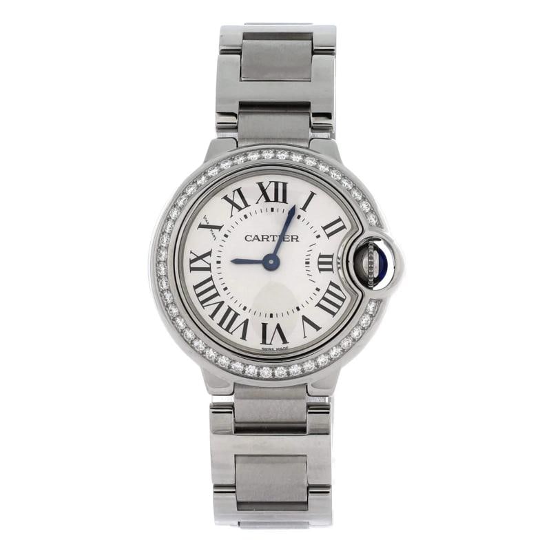 Cartier Ballon Bleu de Cartier Quartz Watch Stainless Steel with Diamond Bezel: Condition: Pre-owned - Good,Brand: Cartier,Department: Women,Type: Watch,Style: W, A, T, C, H,Movement: Quartz,Band Color: Silver,Band Material: Stainless Steel,Case Material: Stainless Steel