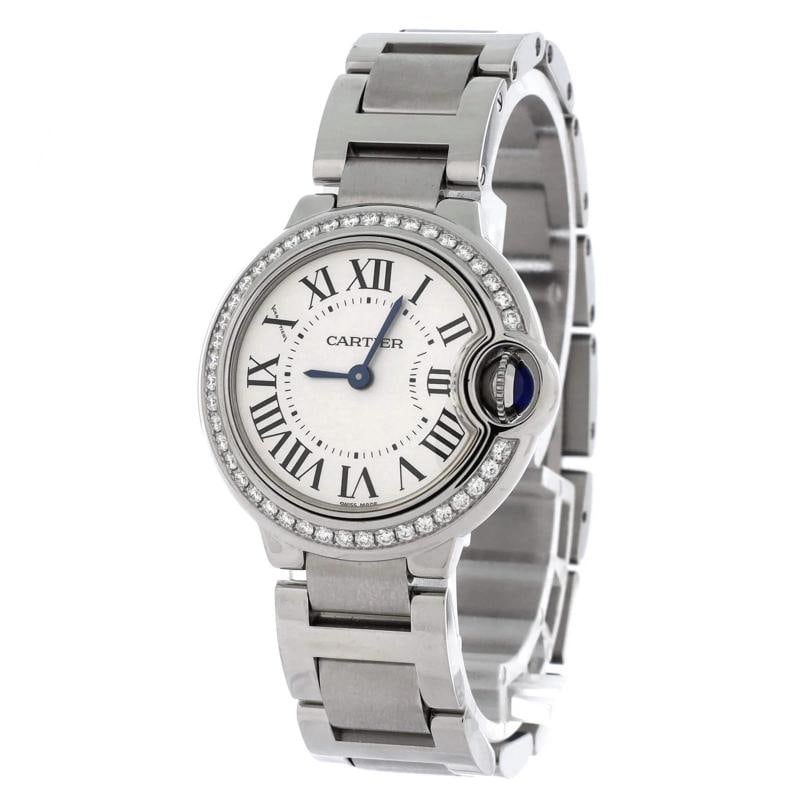 Cartier Ballon Bleu de Cartier Quartz Watch Stainless Steel with Diamond Bezel - 3