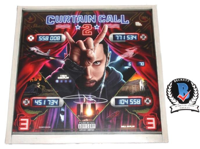 EMINEM SIGNED CURTAIN CALL 2 ALBUM VINYL RECORD SHADY THE DEATH OF BECKETT COA: Industry: Music,Autograph Authentication: Beckett,Original/Reproduction: Original,Country of Origin: United States