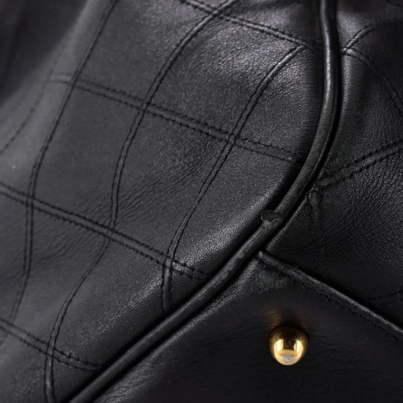Chanel Vintage Diamond Stitch Boston Bag Quilted Lambskin Large - 6
