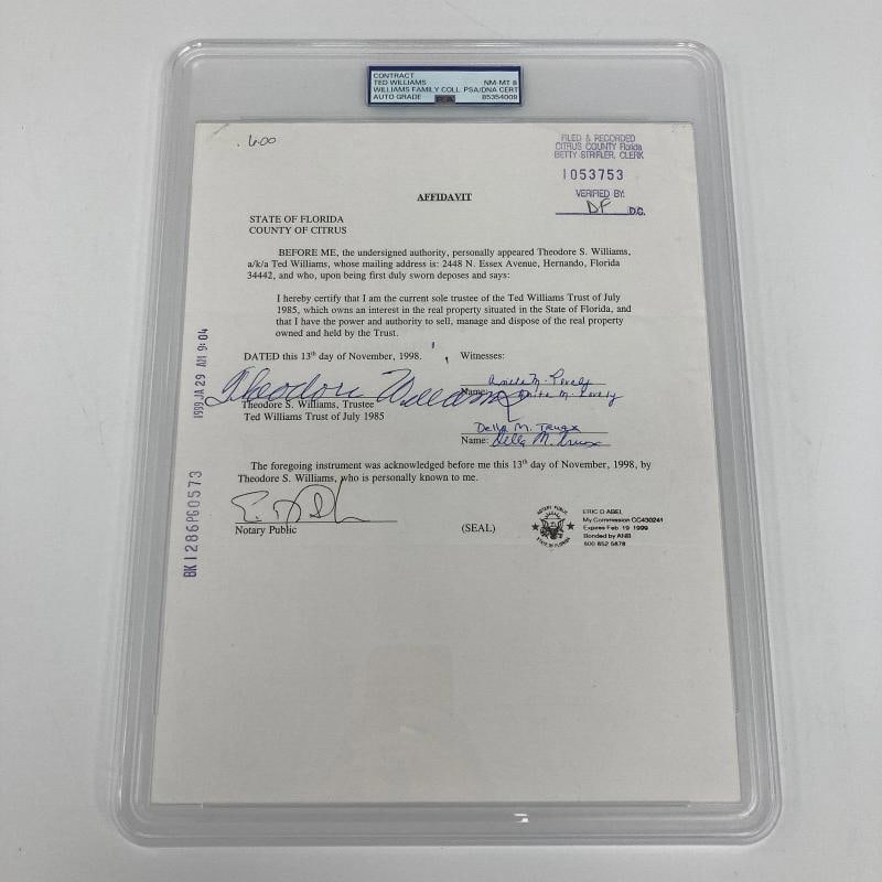 Ted Williams Full Name Signed Original Contract PSA DNA COA: Country of Origin: United States,Sport: Baseball,Player: Ted Williams,Signed: Yes,Autograph Authentication: Professional Sports Authenticator (PSA),Original/Reprint: Original,Product: Ball,Team: